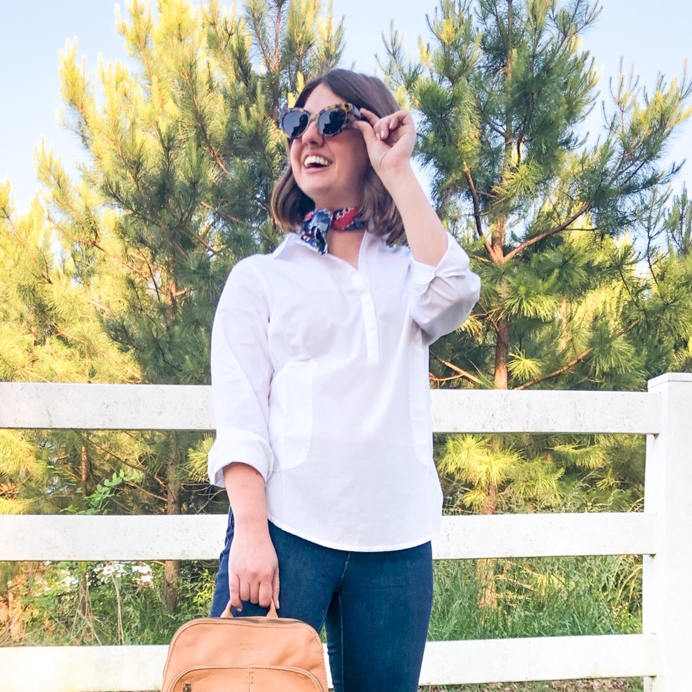 J. Crew Cotton Popover Collared Shirt